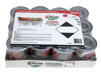 Sterno Gel Canned Cooking Fuel - 2.25 Hour Burn Time, 2 pack