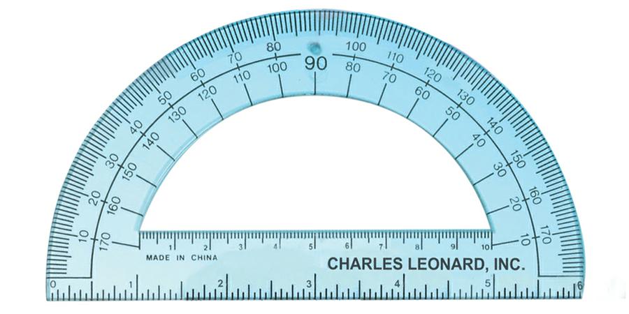 CLi Clear Plastic Protractor - Assorted Colors