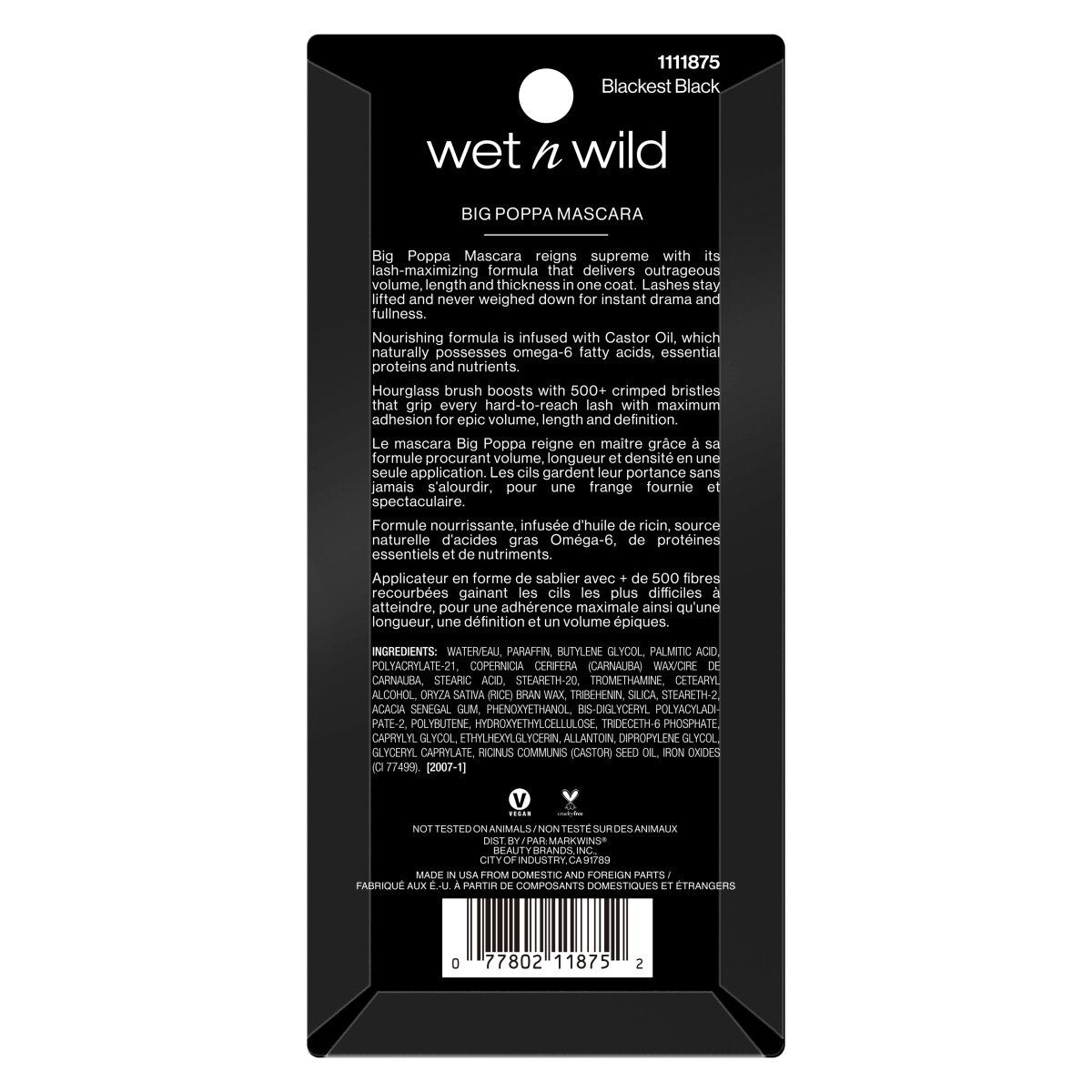 wet n wild Big Poppa Mascara - Blackest Black