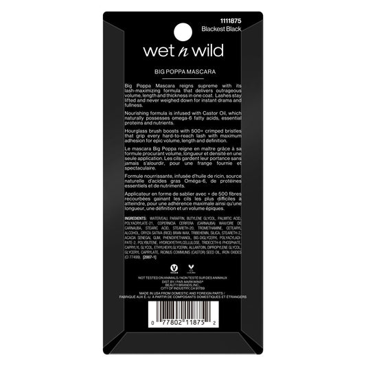 wet n wild Big Poppa Mascara - Blackest Black