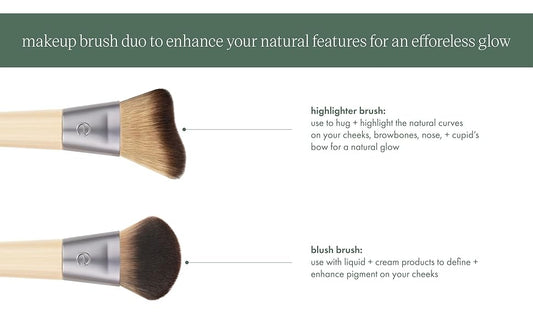 ECO TOOL BRSH DUO,BLUSH HIGHLIGHT