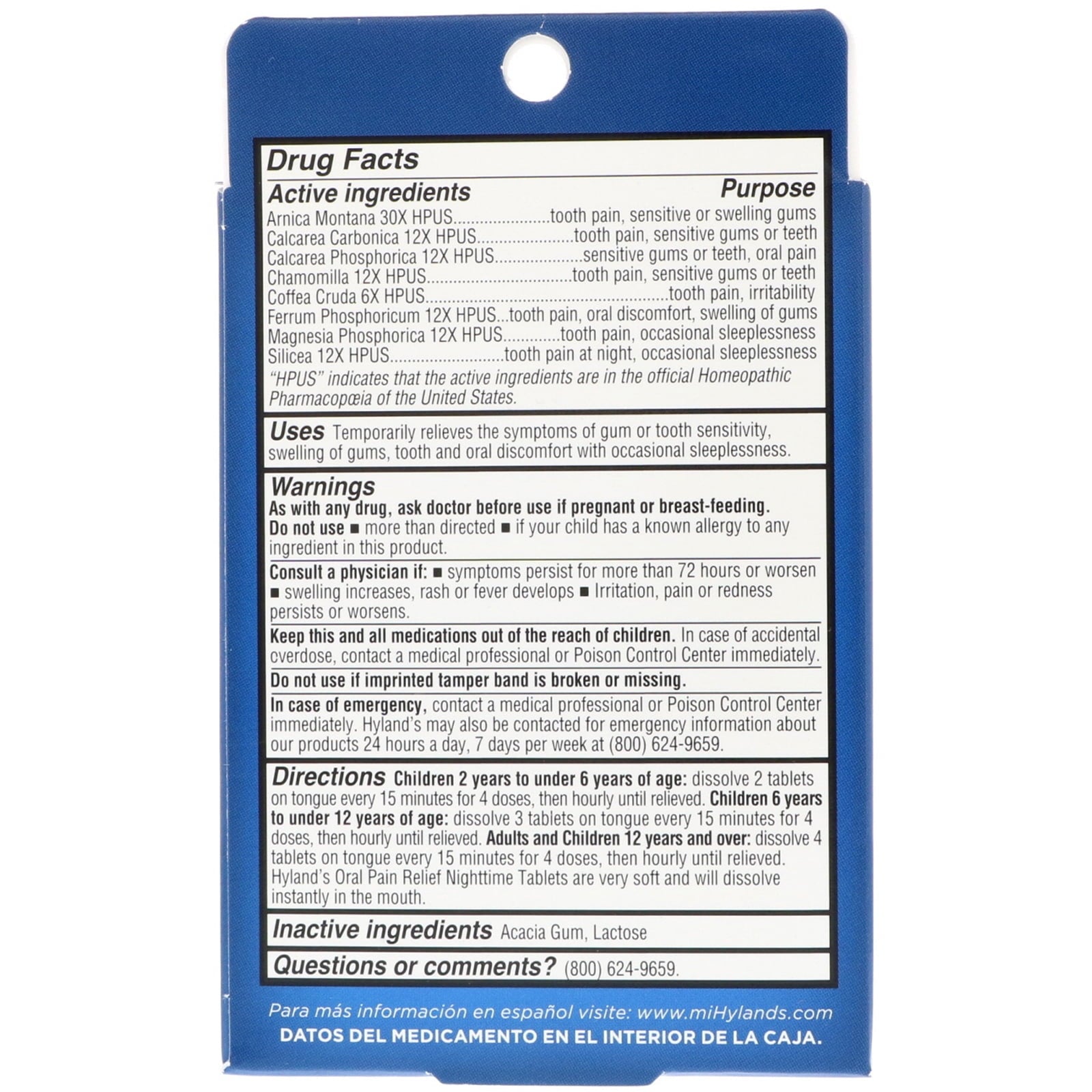 HYLAND'S 4 KIDS ORAL PAIN RELIEF TAB 125
