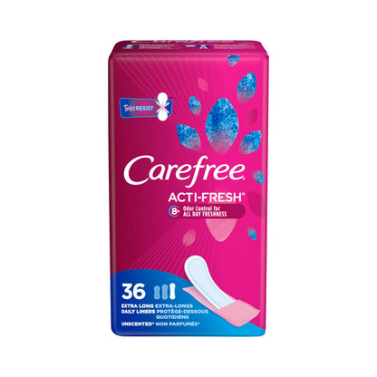 Carefree Acti-Fresh Extra Long 36 Count Liner To Go