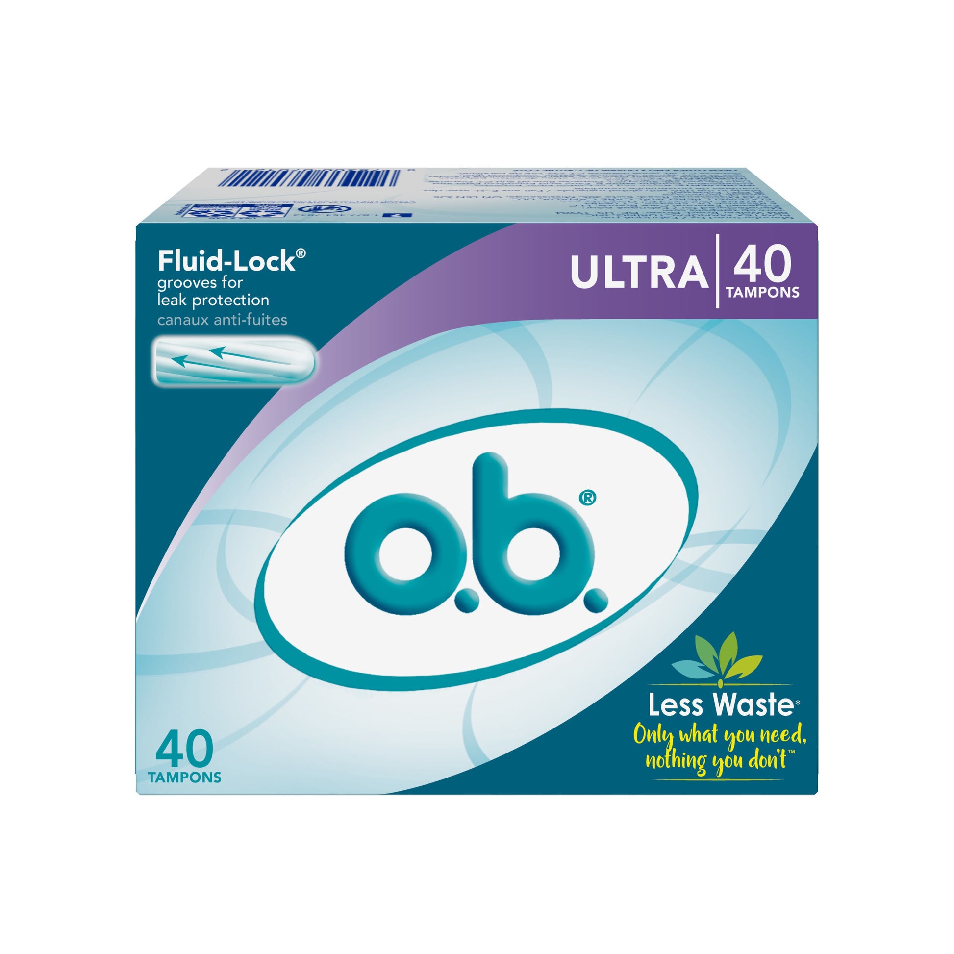 O.B. Tampons Ultra 40 Count Fluid Lock