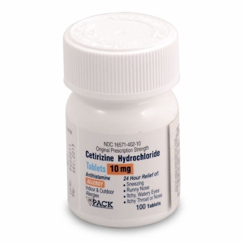 CETIRIZINE 10 MG TAB 100 UD
