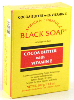 African Formula Black Soap 3.5oz Cocoa Butter & Vitamin-E