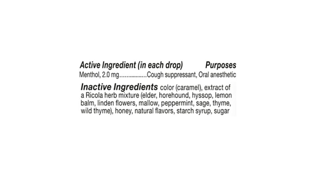 RICOLA COUGH DROP,HONEY HERB