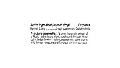 RICOLA COUGH DROP,HONEY HERB
