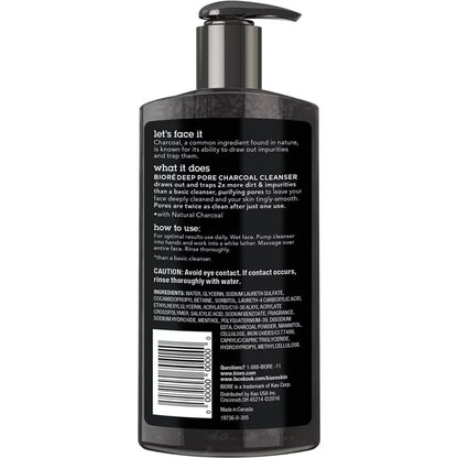 Biore Charcoal Cleanser Deep Pore 6.77oz Pump
