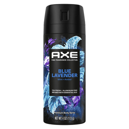 Axe Premium Body Spray Blue Lavender Mint & Amber 4oz