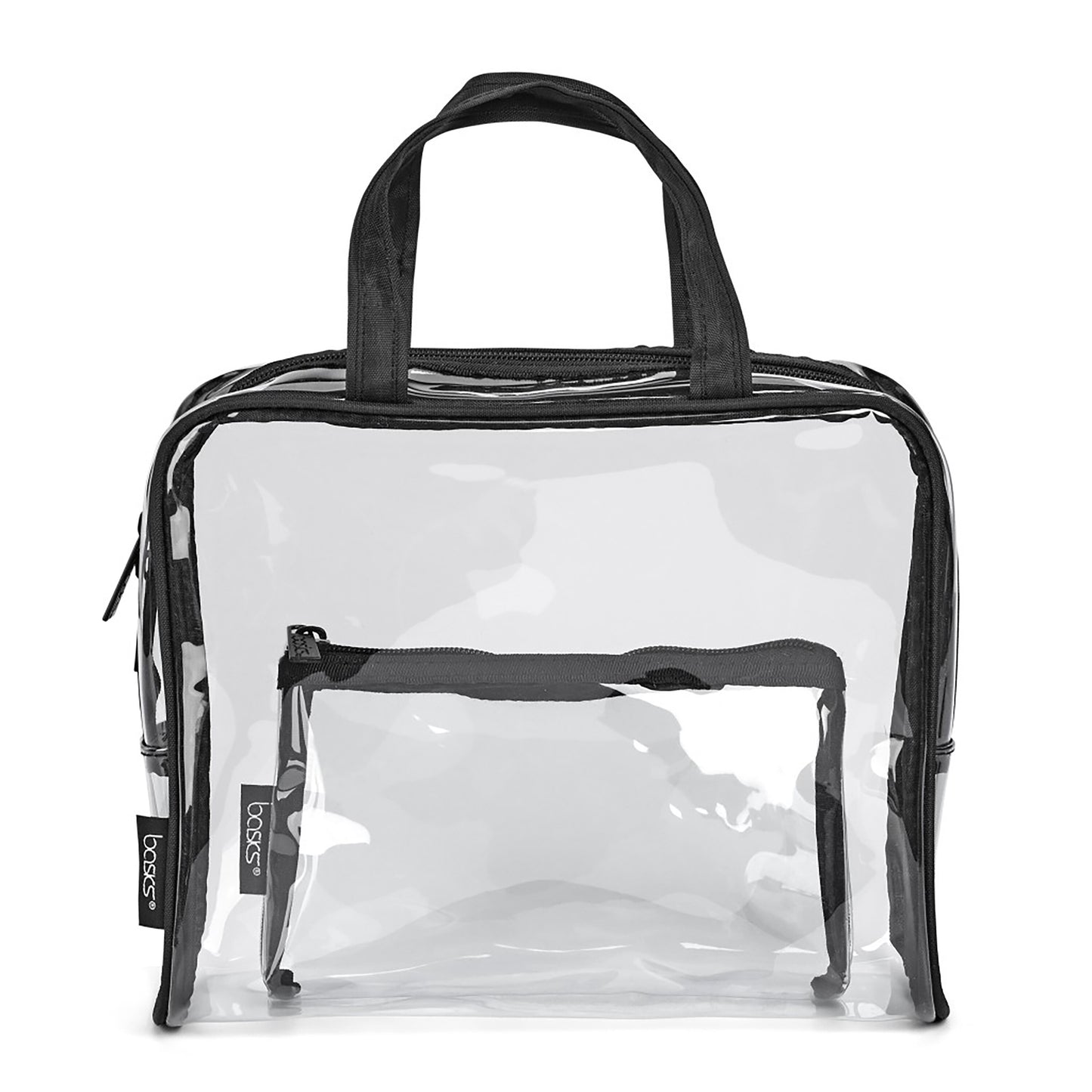 CONAIR basics PVC Weekender Toiletry Kit - Black and Clear, 2 piece