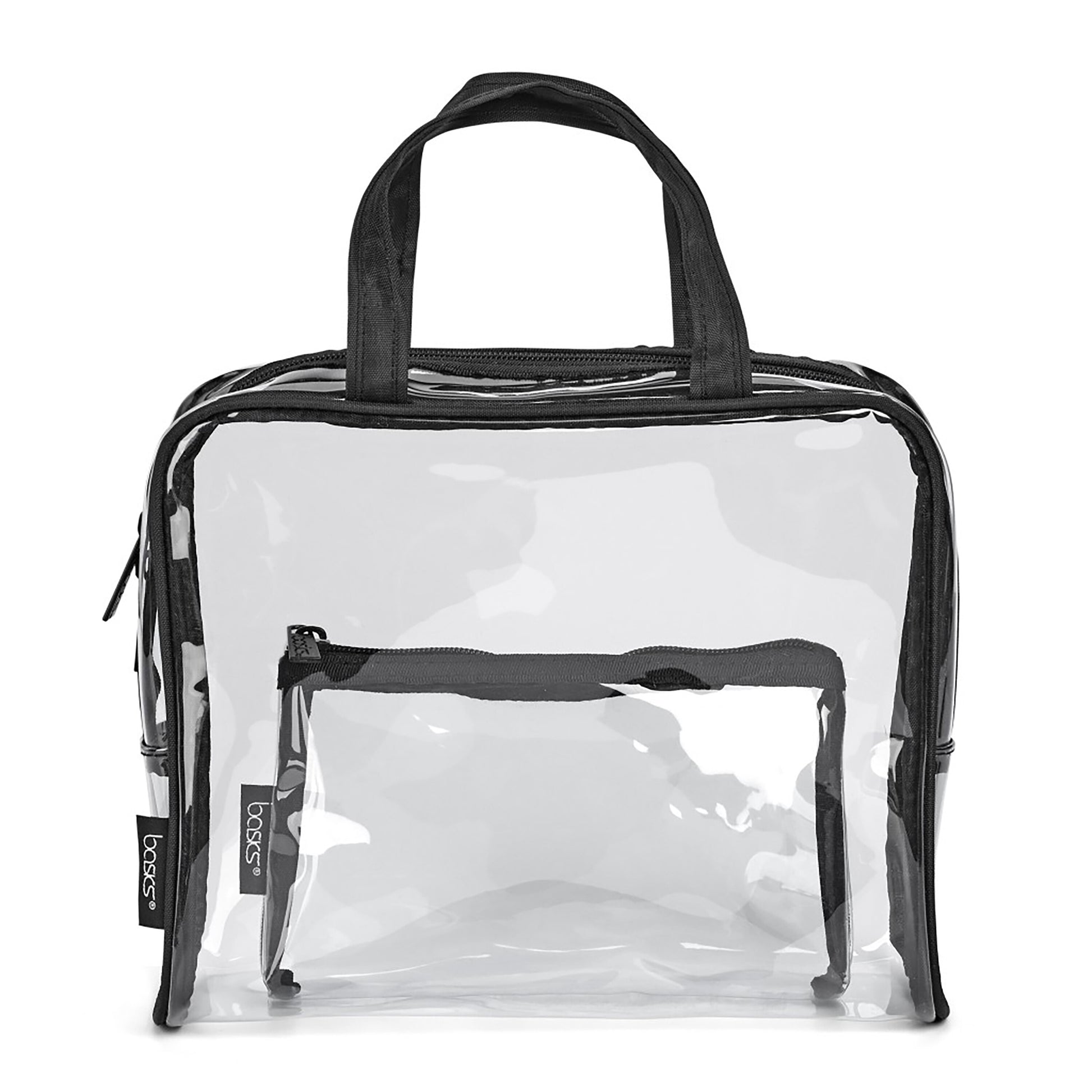 CONAIR basics PVC Weekender Toiletry Kit - Black and Clear, 2 piece