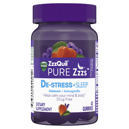 ZZZQUIL PURE ZZZS DE-STRESS GMY 42CT