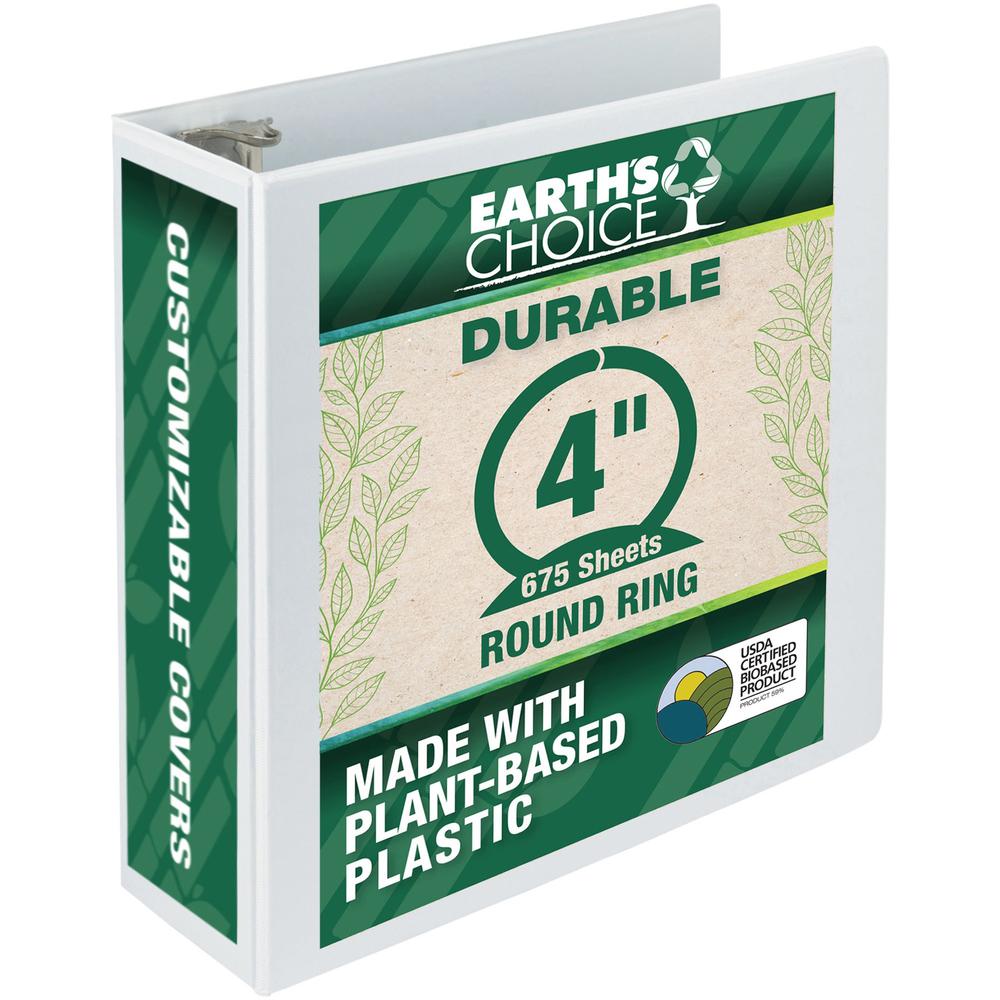 samsill Earth's Choice Plant Based View Binder - White, 1.5"