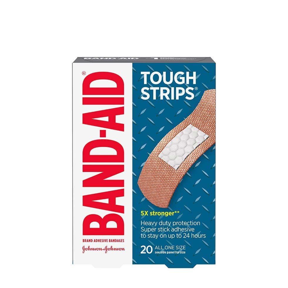 Band-Aid Tough Strips 20 Count Heavy Duty All One Size