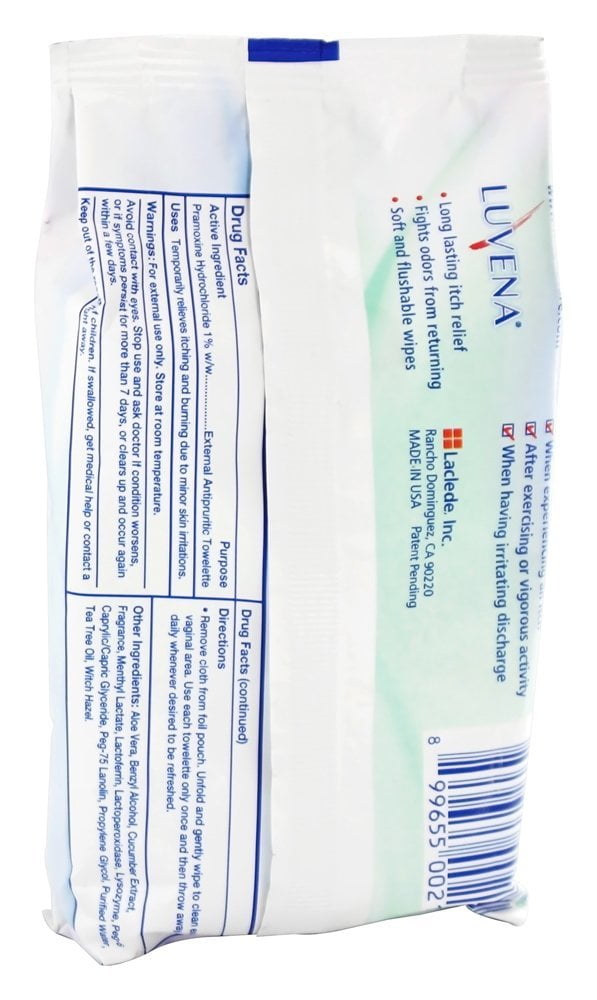 LUVENA MEDICATED WIPES ANTI-ITCH 25CT