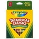 Crayola Triangular Anti-Roll Crayons, 8 count
