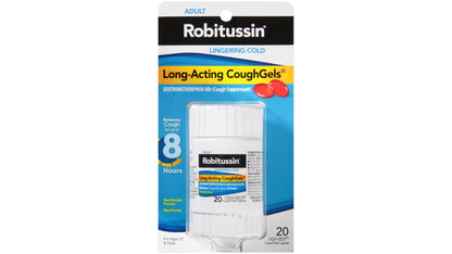 ROBITUSSIN LONG-ACTING COUGHGELS 20 CT