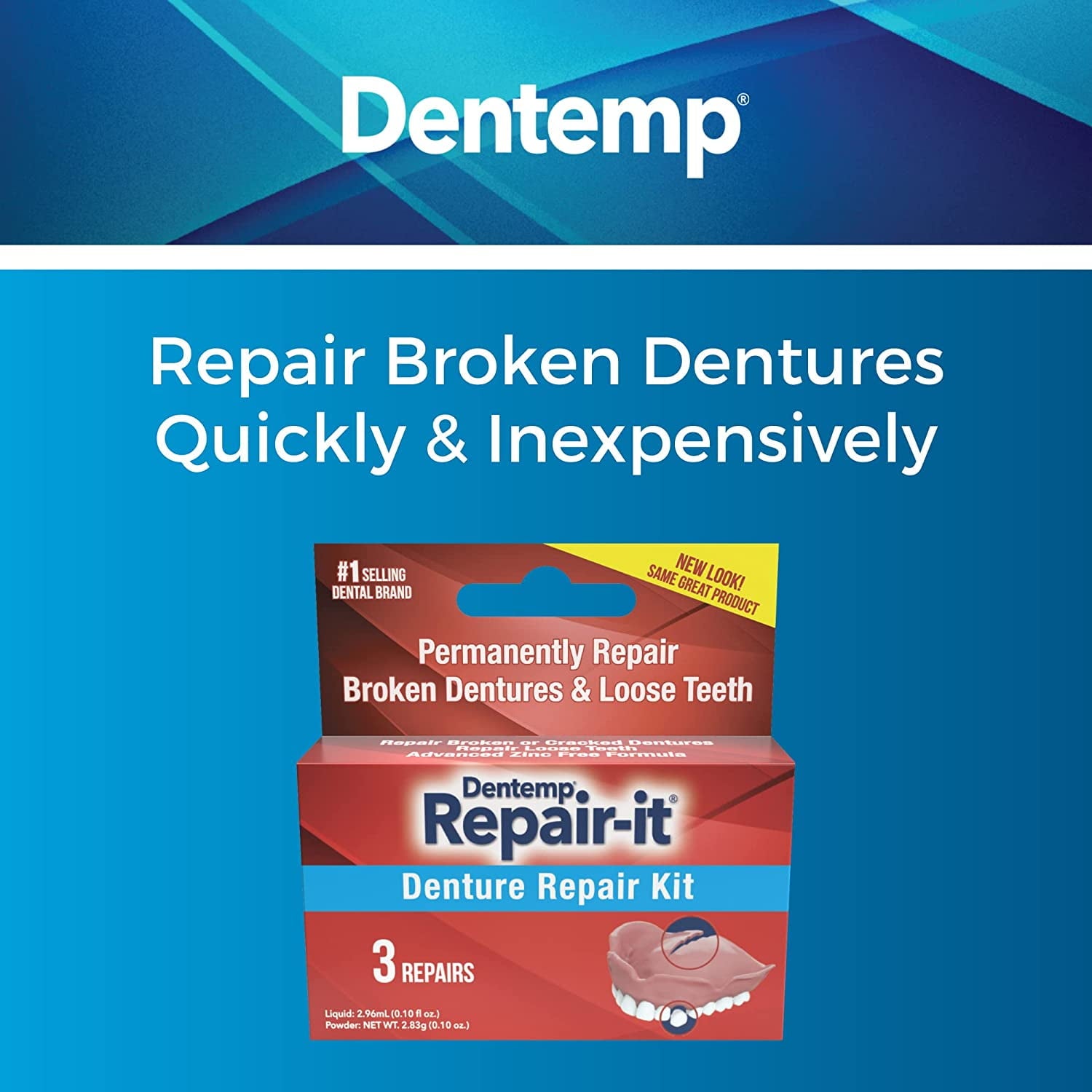 DENTEMP REPAIR-IT KIT LQ 0.1OZ