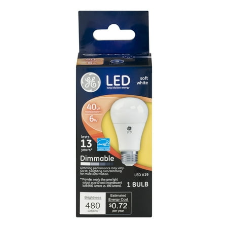 GE 2.8W G25 LED Soft White Dimmable Clear Finish Decorative Globe Ligh Bulb (2-Pack)