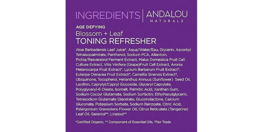 ANDALOU NATURALS TONING REFRSHR,BLSM+LEAF