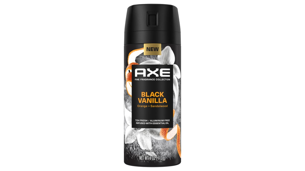 AXE BODY SPRAY BLACK VANILLA AER 2.9OZ