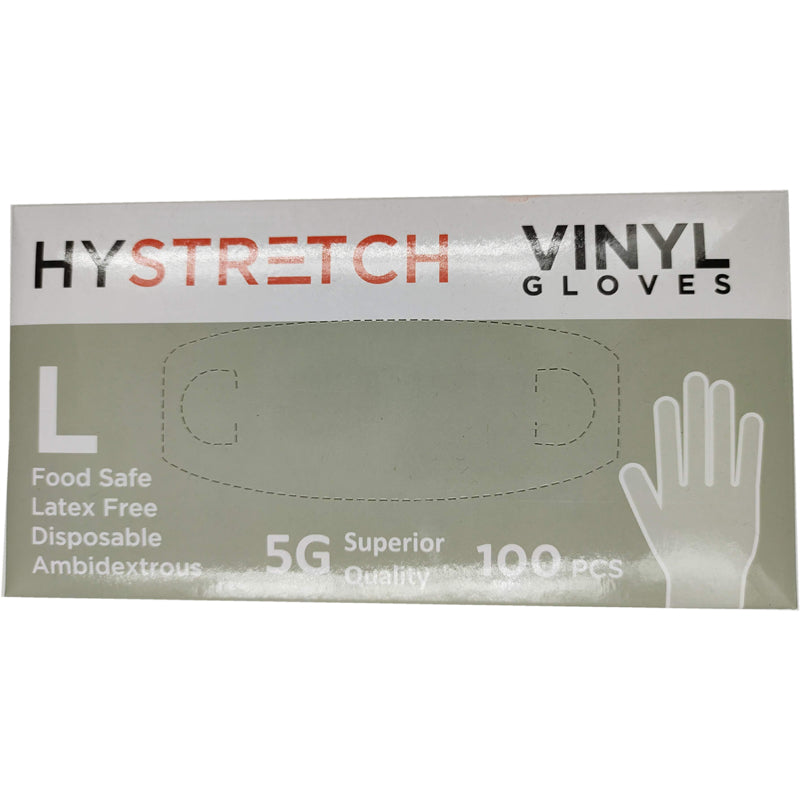 COMFORT TOUCH VINYL GLOVES LRG 100
