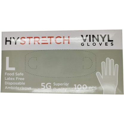 COMFORT TOUCH VINYL GLOVES LRG 100