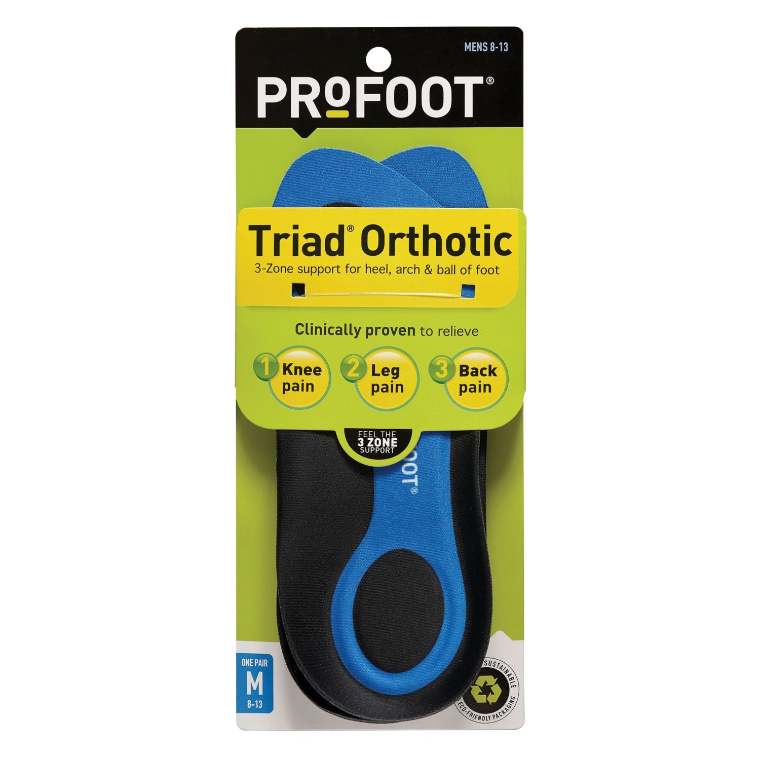 TRIAD ORTHOTIC INSOLES PD MEN