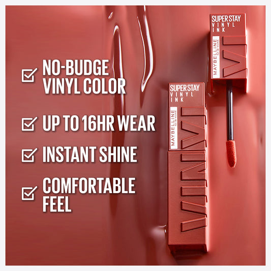 MAYBELLINE New York Super Stay Vinyl Ink Longwear Liquid Lipcolor, 035 Cheeky, 0.14 oz