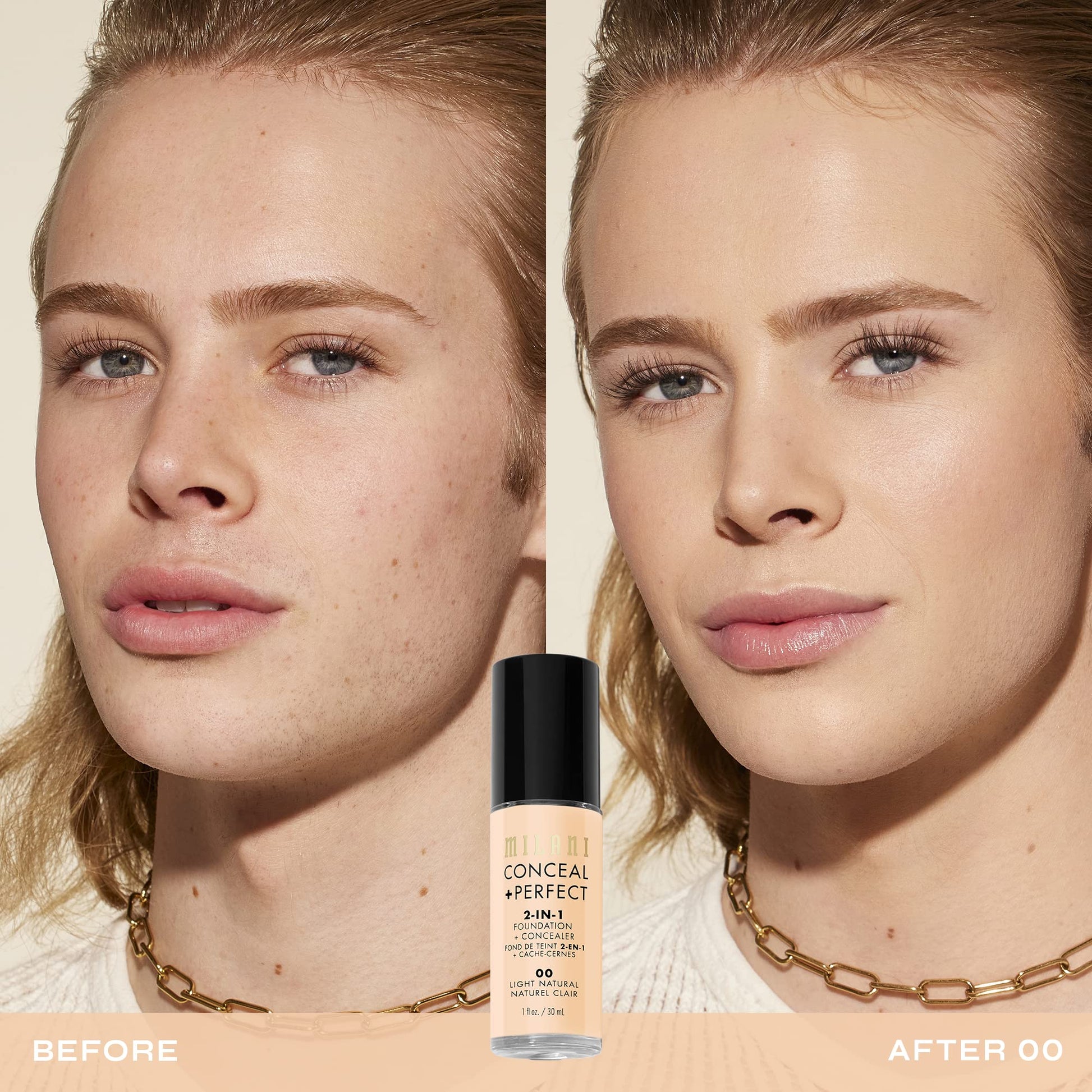 Milani Conceal + Perfect 2-in-1 Foundation + Concealer Light Natural