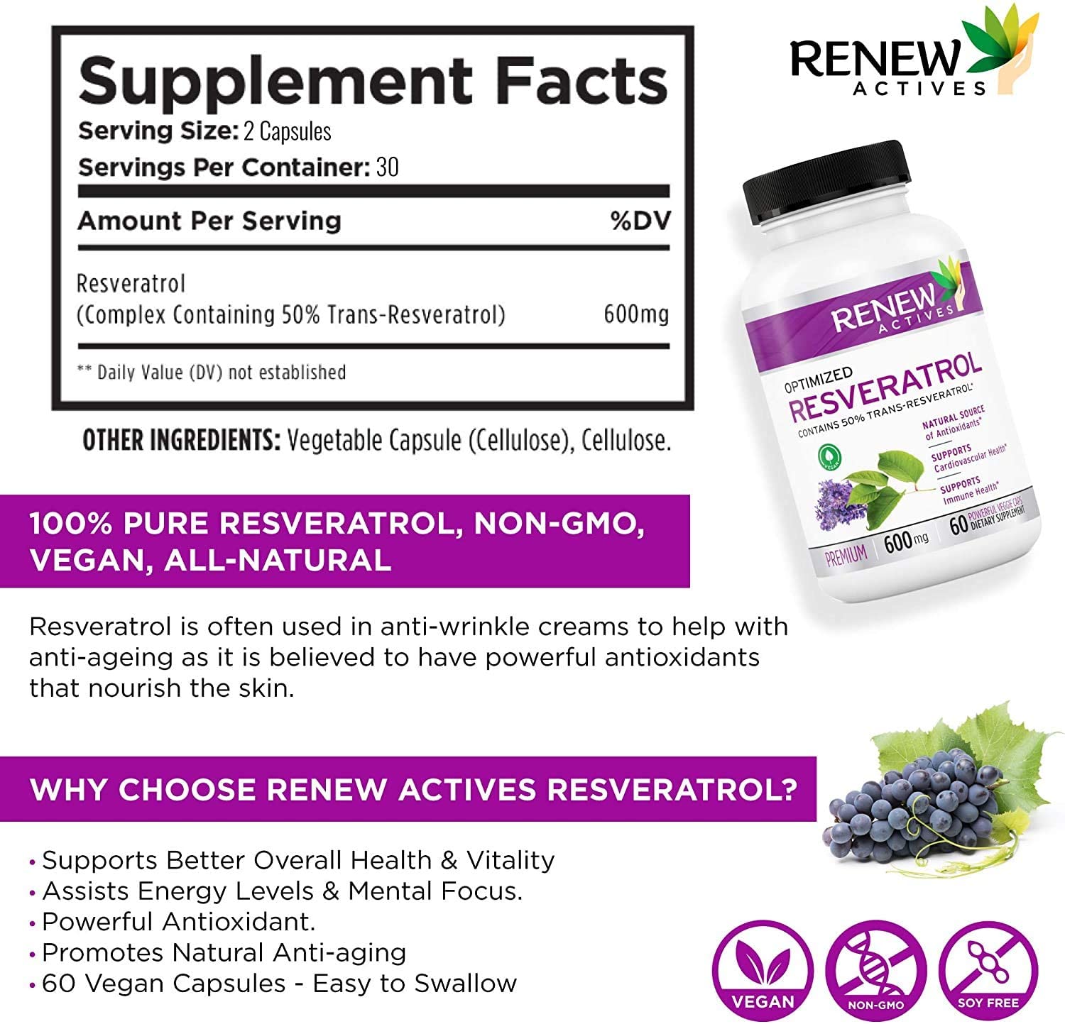 RESVERATROL TB 60 CPLT