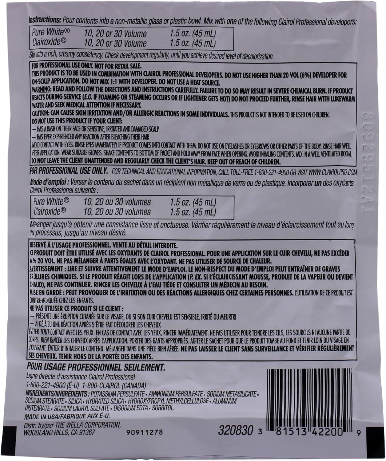 Clairol Bw2 Powder Lightener Extra-Strength Tub 32oz