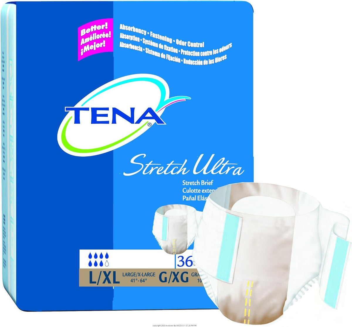 TENA ULTRA STRETCH BF 2X36 LRG/XL