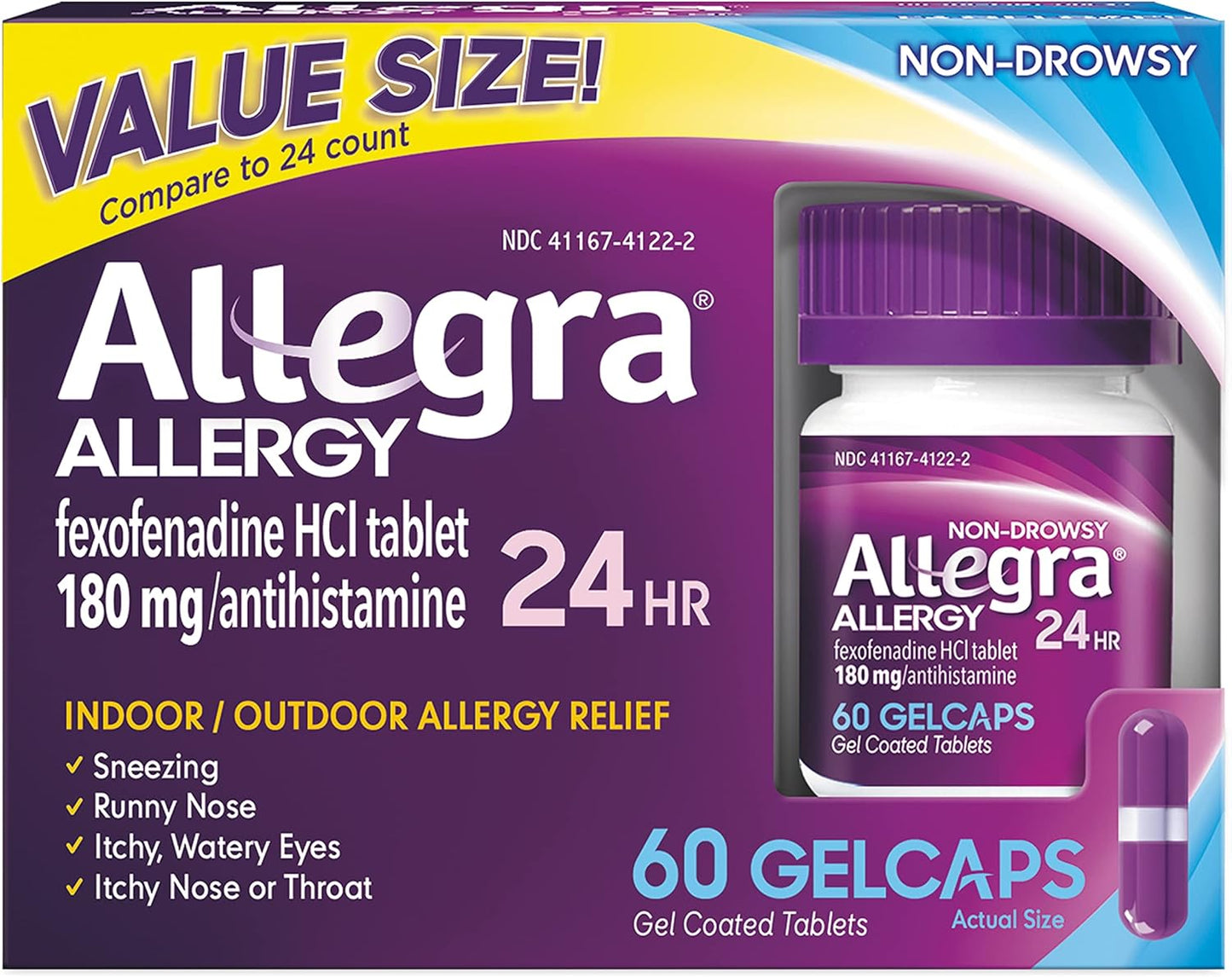 ALLEGRA 24H TB 180MG 8 GTB ND