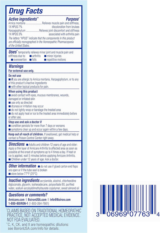 ARNICARE ARTHRITIS PAIN TAB 60CT BOIRON