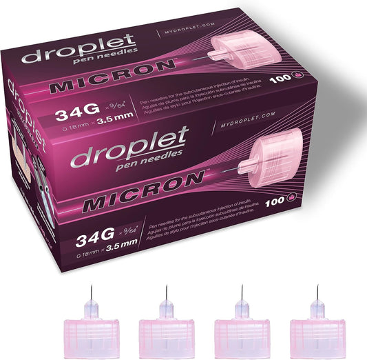 DROPLET MICRON 34GX3.5MM PEN NDL 100