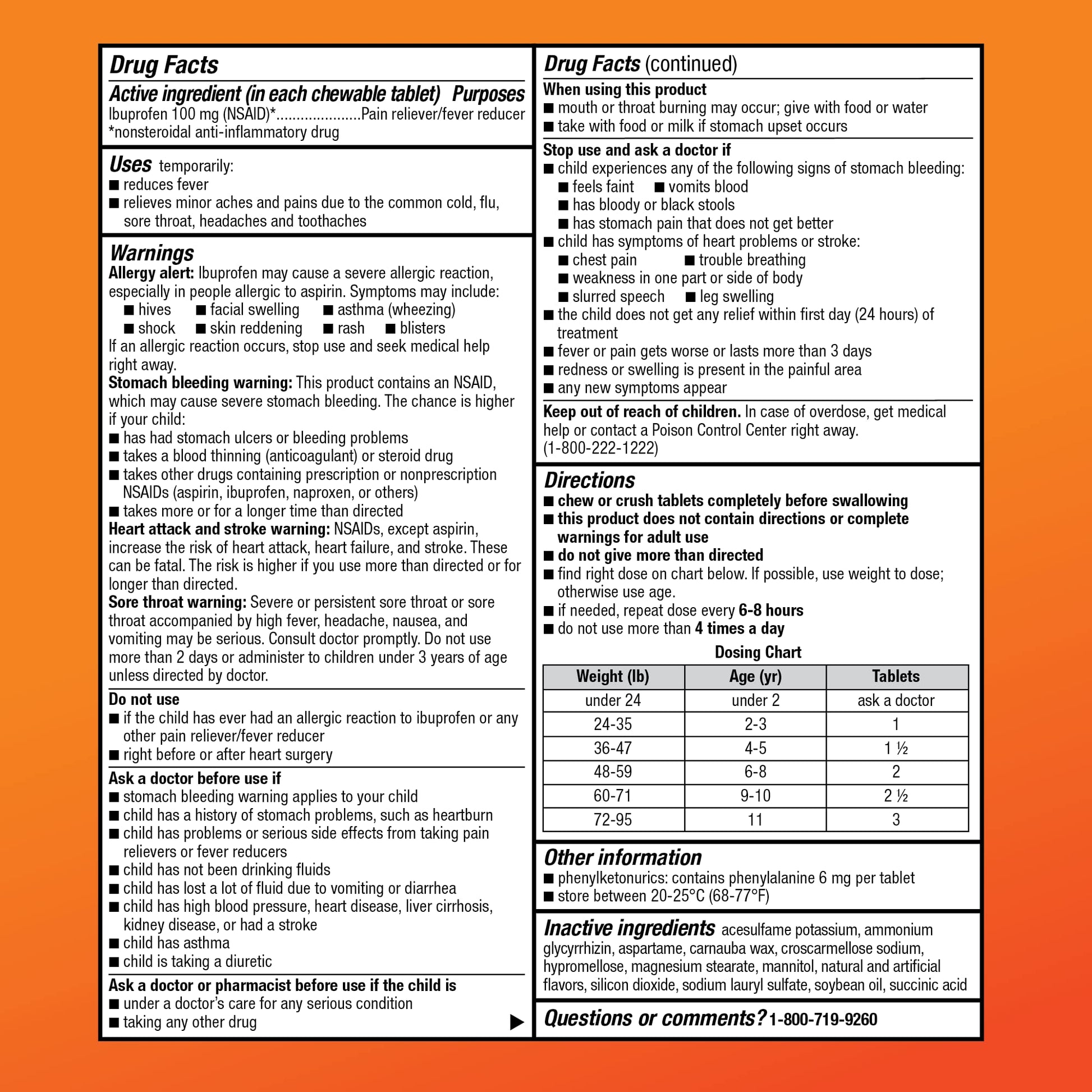 LDR IBUPROFEN JR CW 100MG 24 GRP
