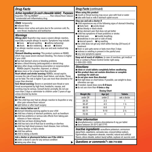IBUPROFEN CHILD SS 100/5 4OZ BRY
