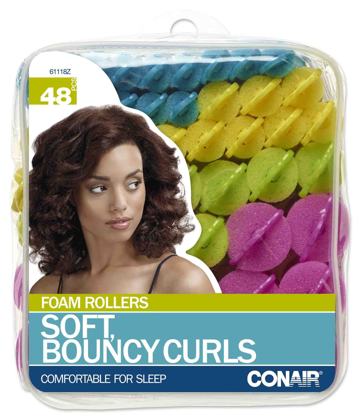 CONAIR Tight & Bouncy Curls Hair Rollers, 36 count