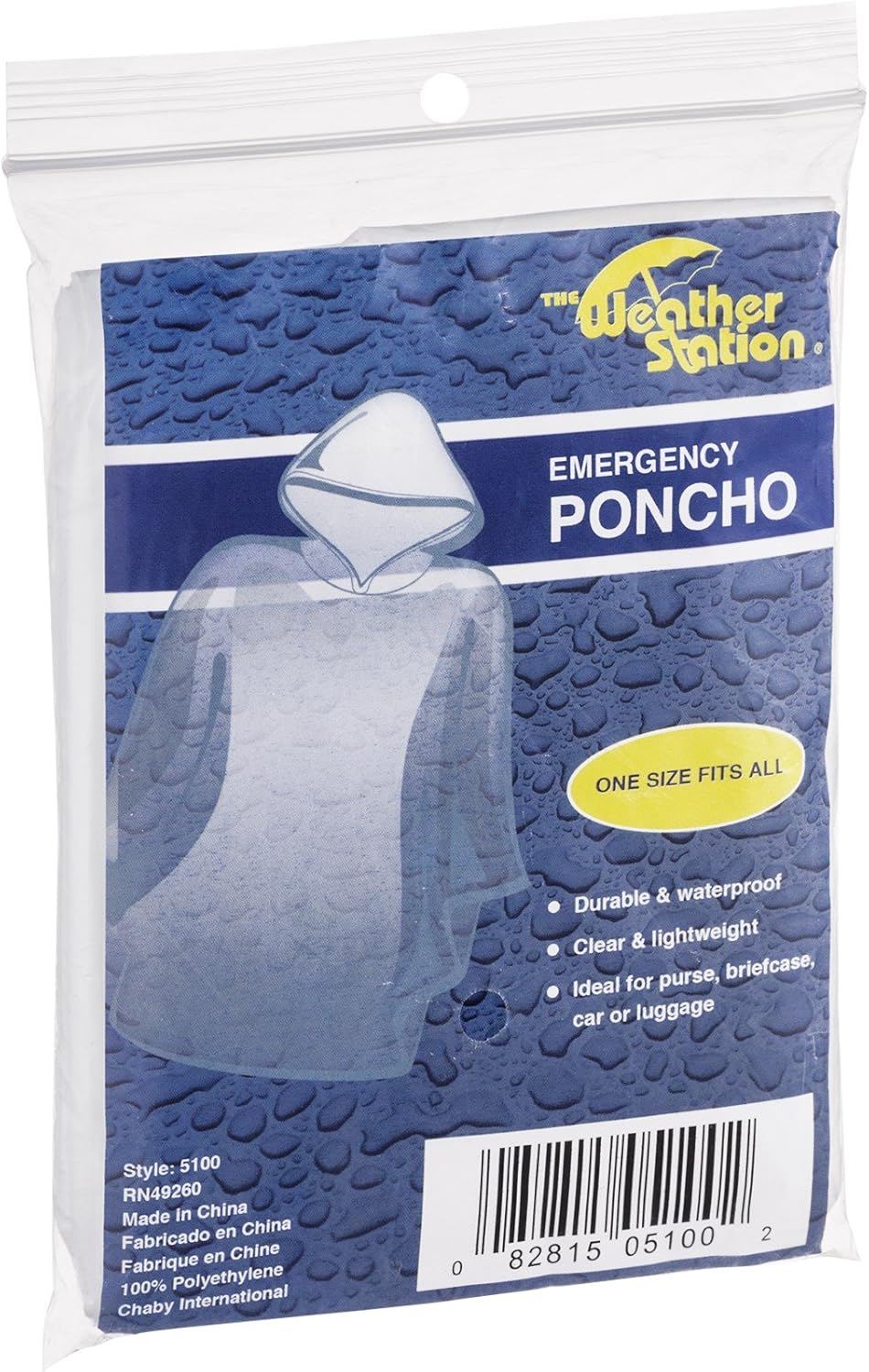 Chaby The Weather Station Emergency Poncho 5100