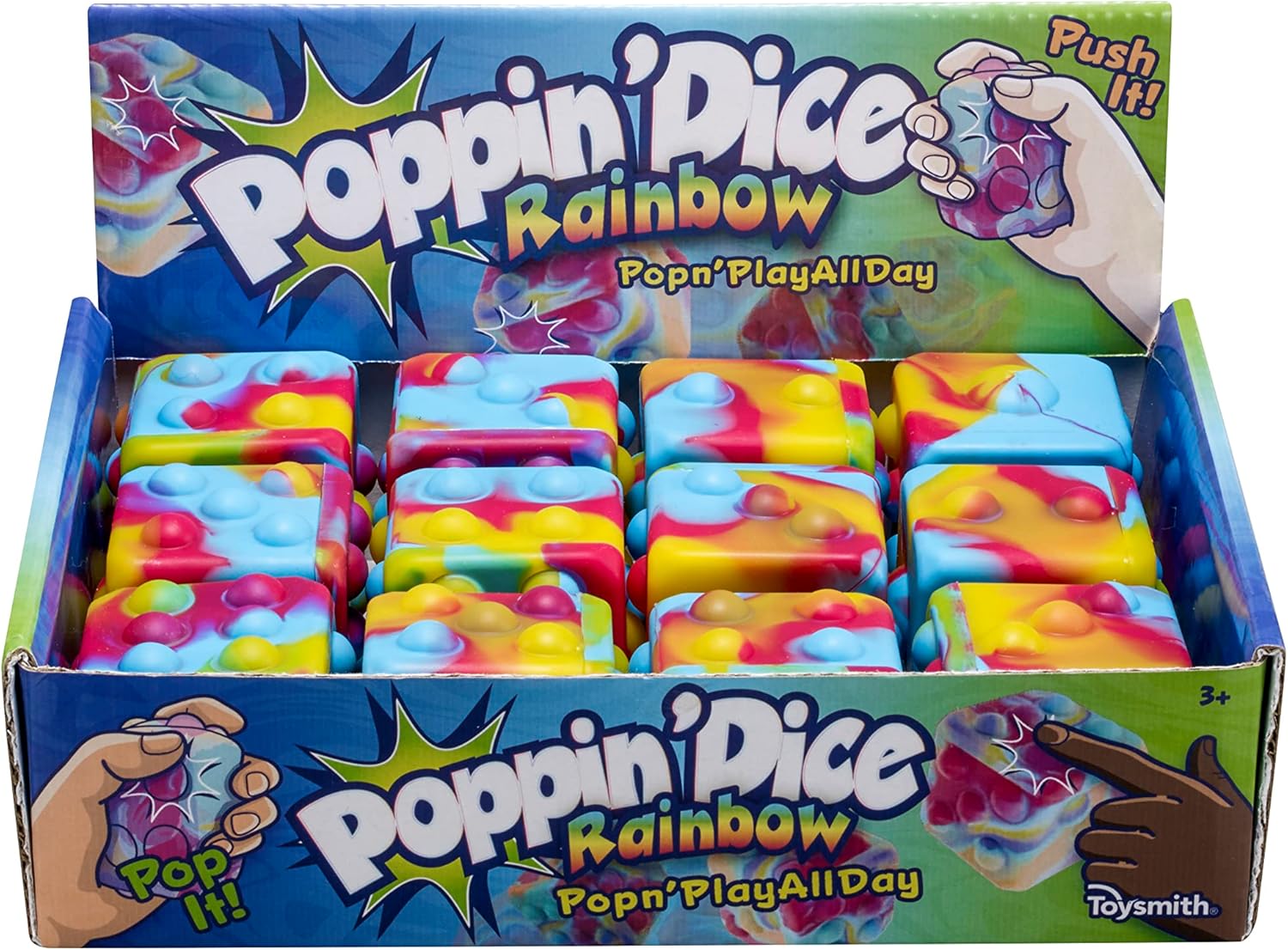 Toysmith Poppin' Dice, Rainbow