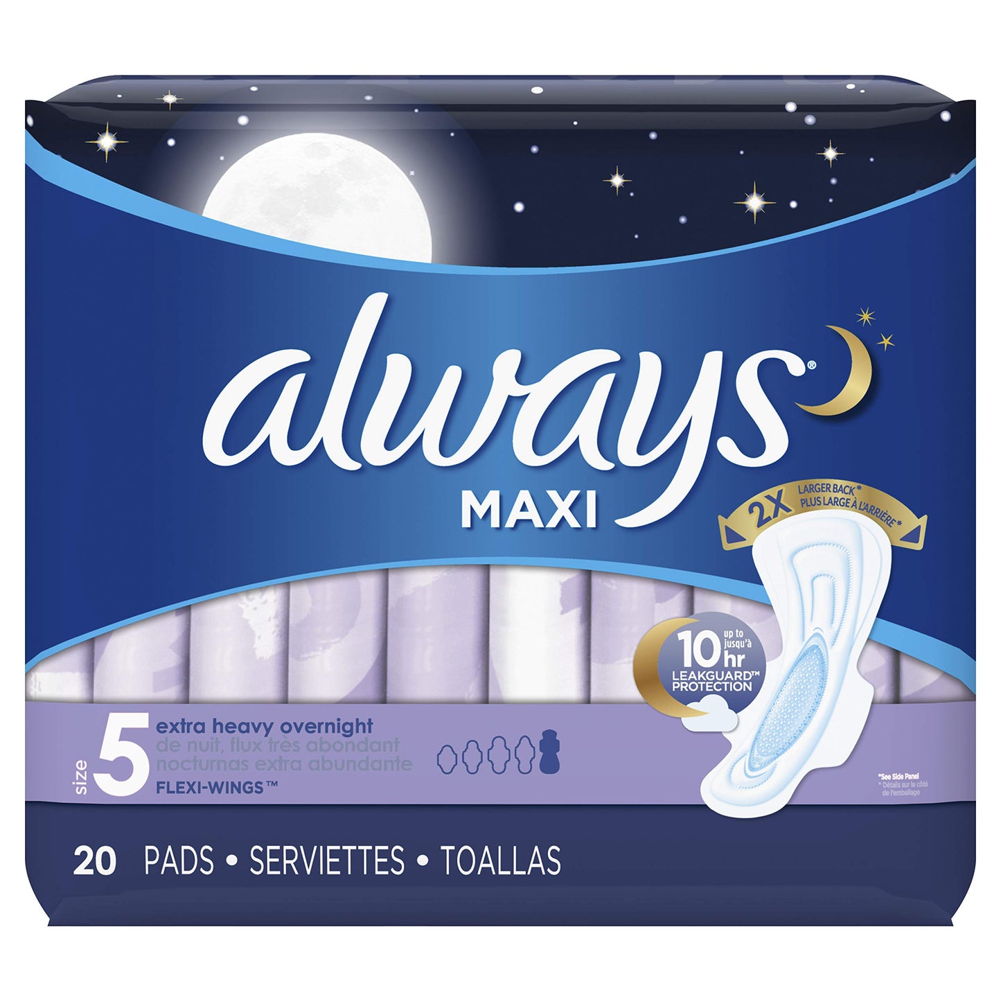 ALWAYS MAXI FLXW LNG SPR PAD 42CT