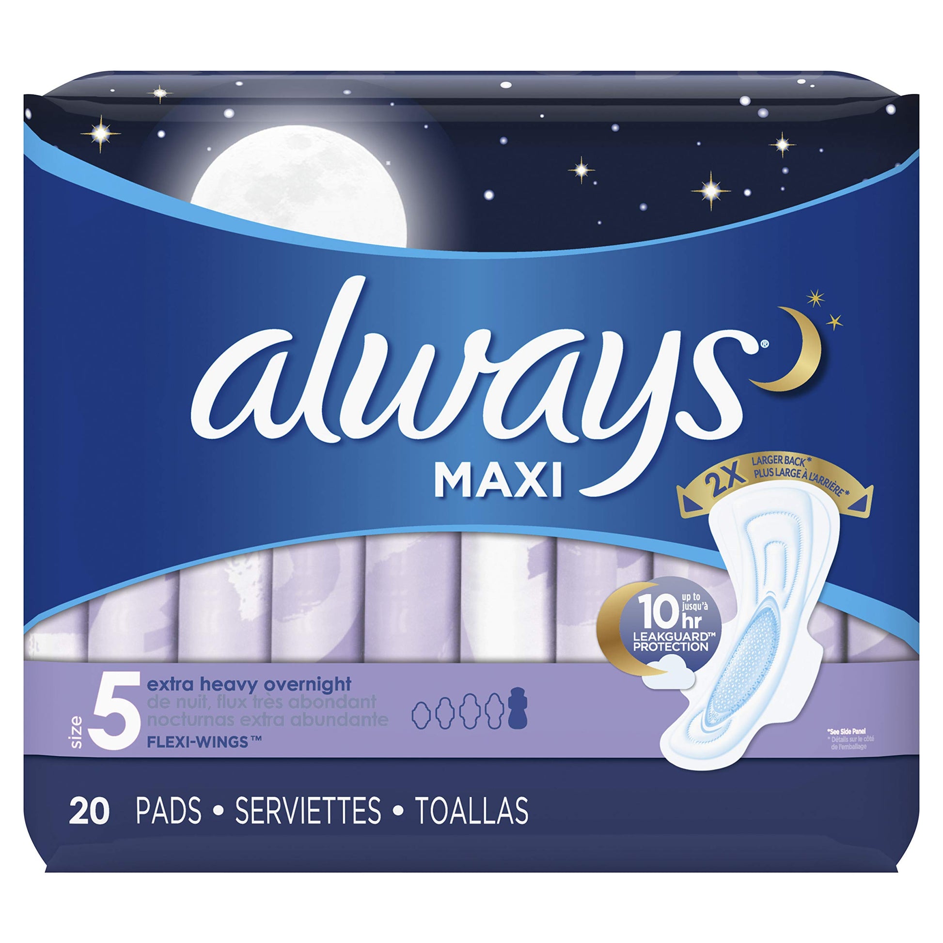 ALWAYS MAXI FLXW LNG SPR PAD 42CT