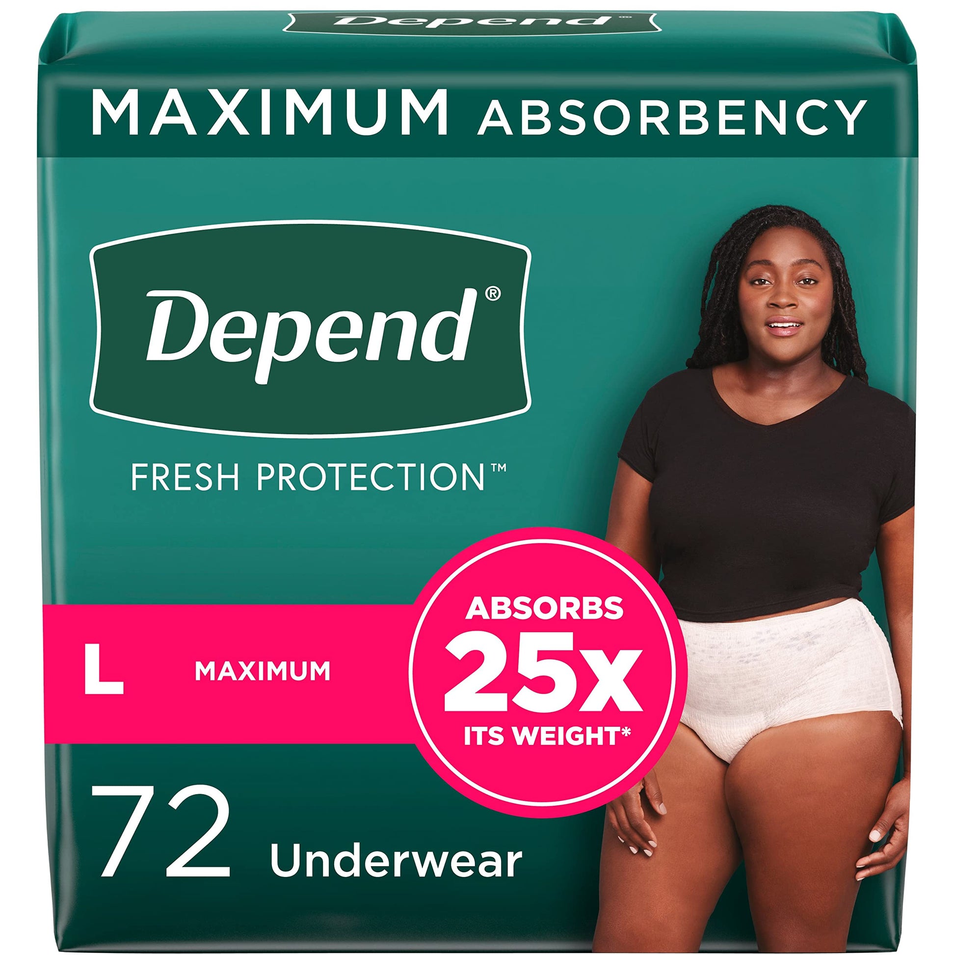 DEPEND UNDERWEAR MAXI SMALL WOMAN 2X19CT