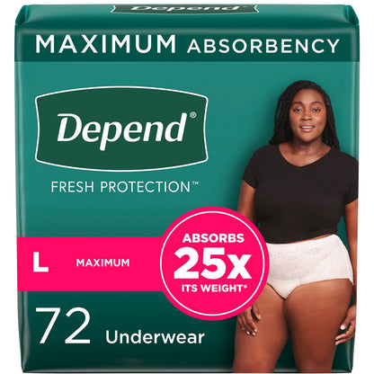 DEPEND UNDERWEAR MAXI SMALL WOMAN 2X19CT