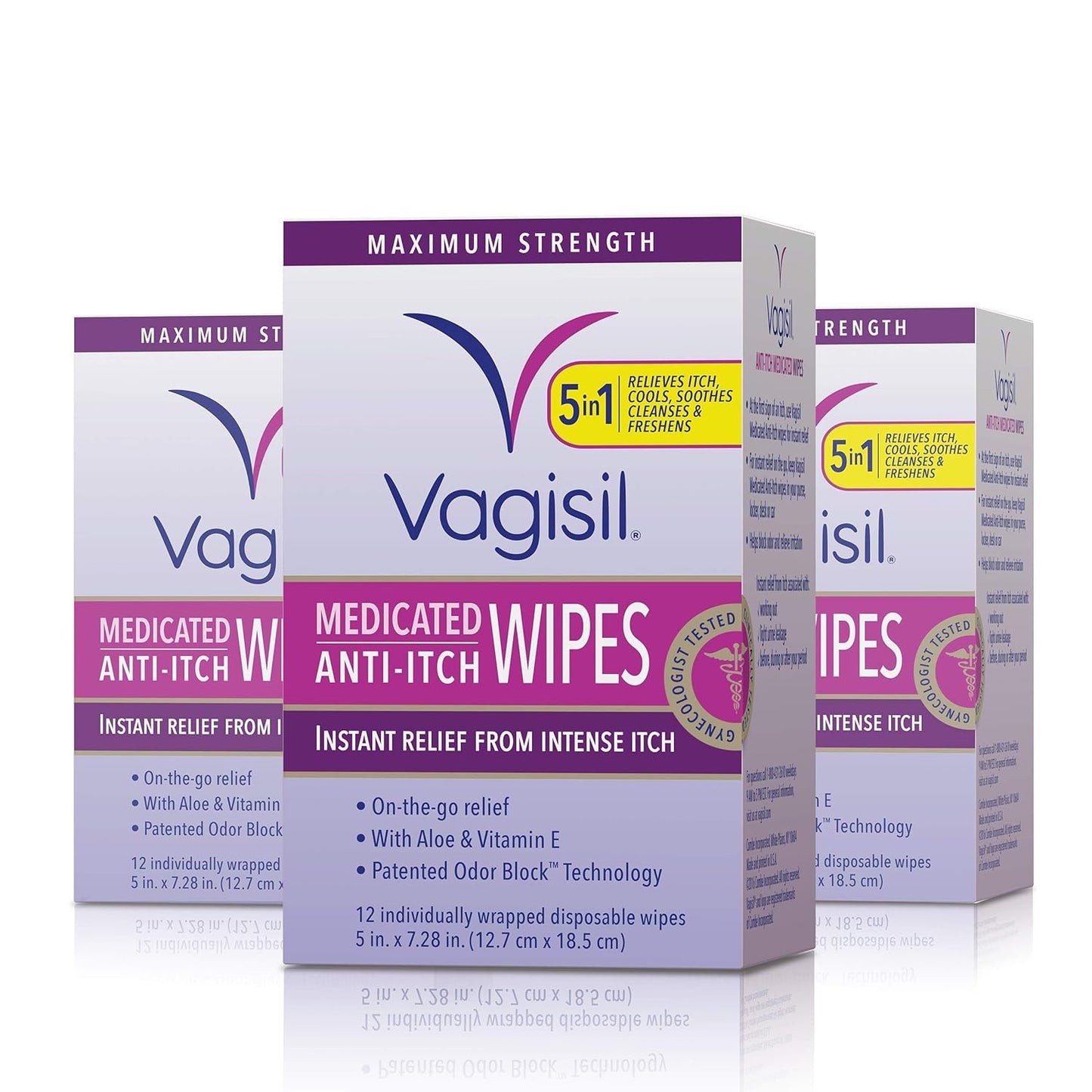 VAGISIL MEDICATED FEM WIPE12pc