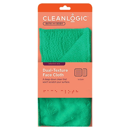 CLEANLOGIC Bath & Body Sensitive Skin Dual-Texture Face Cloth - Assorted