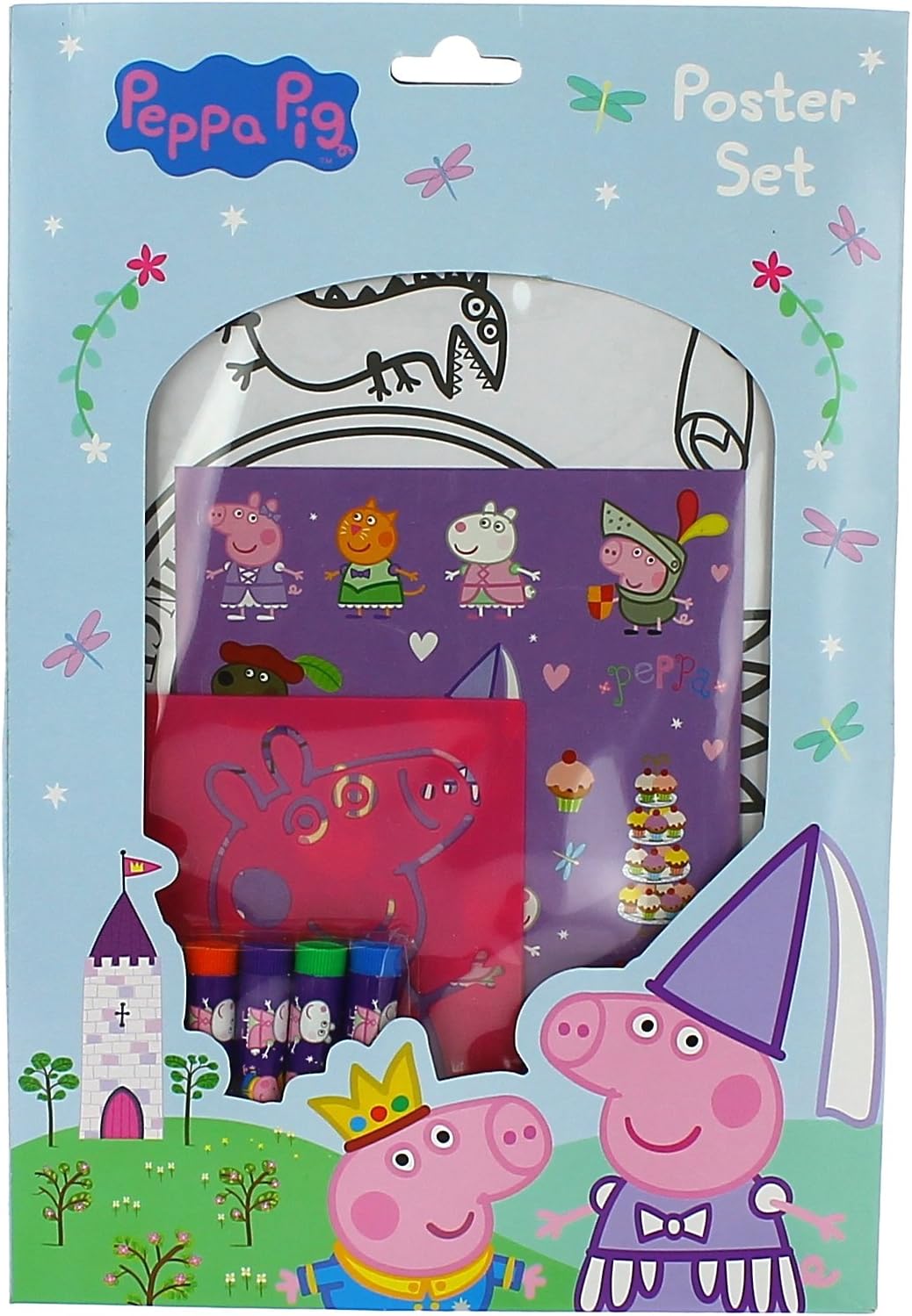 Inkology Velvet Poster and Marker Set - Peppa Pig