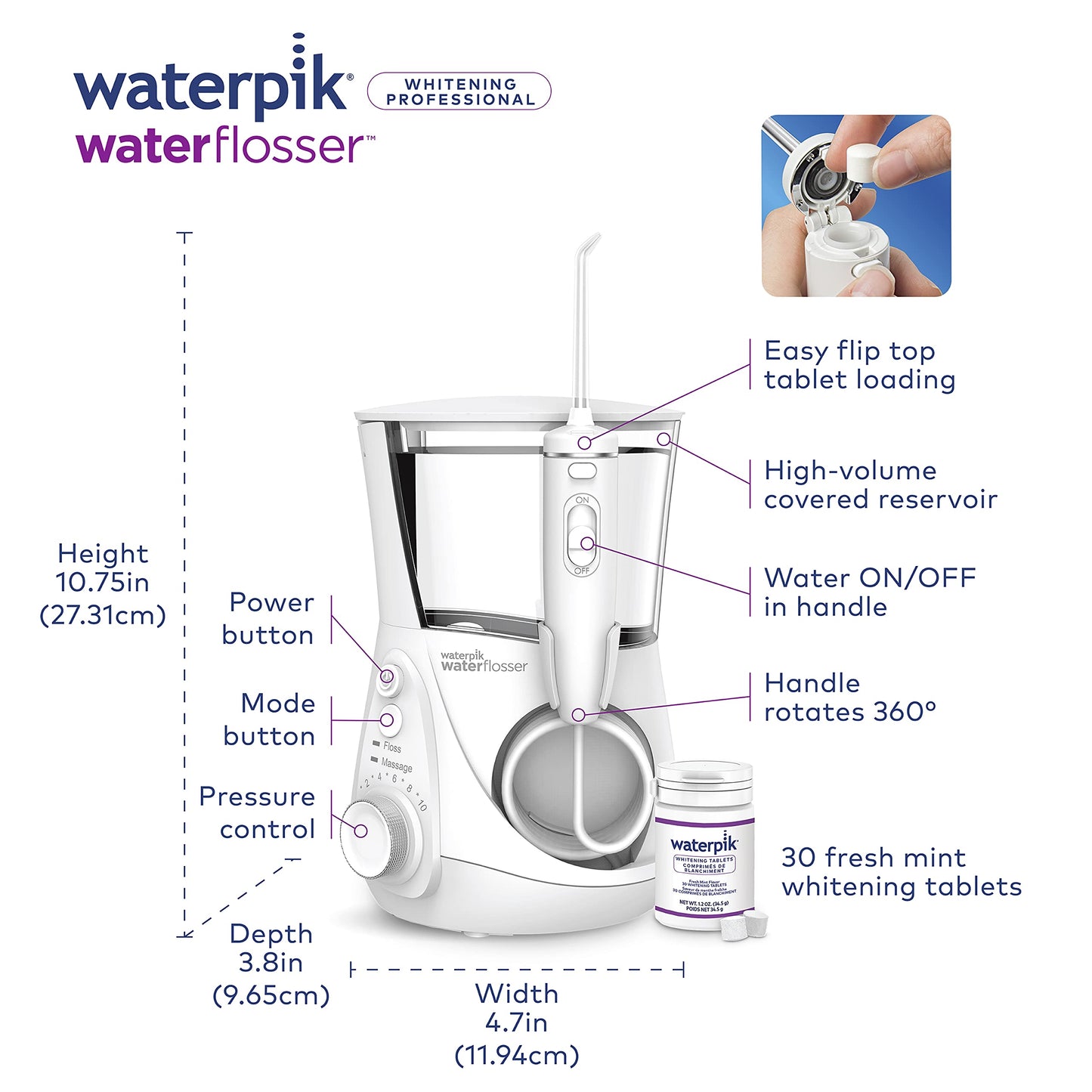 WATERPIK WHITENING WATER FLOSSER